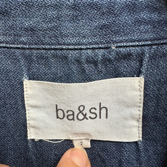 BA&SH Denim Puff Sleeve Shirt - Picture 6 of 6